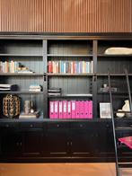 3M Zwarte boekenkast met ladder - SHOWMODEL - WEG=WEG, 200 cm of meer, Nieuw, Ophalen of Verzenden, Landelijk