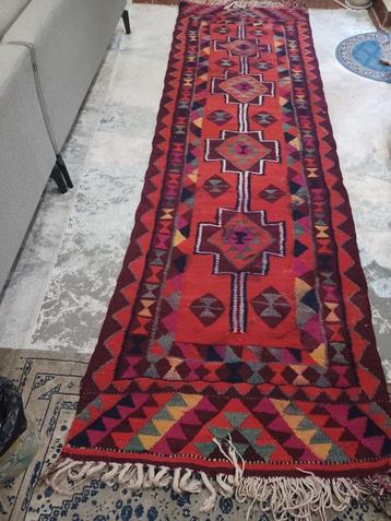 Antiek handgeweven oosterskelim loper 100x310cm 100% wool  beschikbaar voor biedingen