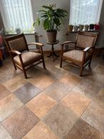 2 stoeltjes uit oma’s tijd, Huis en Inrichting, Stoelen, Ophalen, Twee, Bruin, Oma's tijd