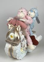 Luiertaart motor luiermotor tweeling jongen meisje, Kinderen en Baby's, Ophalen of Verzenden, Nieuw, Kraamcadeau