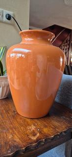 Vintage Bruinoranje Vaas - 40 cm, Ophalen of Verzenden
