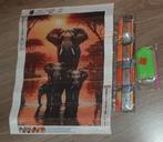 Diamond Painting Olifanten 30x40 cm, Hobby en Vrije tijd, Knutselen, Ophalen of Verzenden, Nieuw, Materiaal