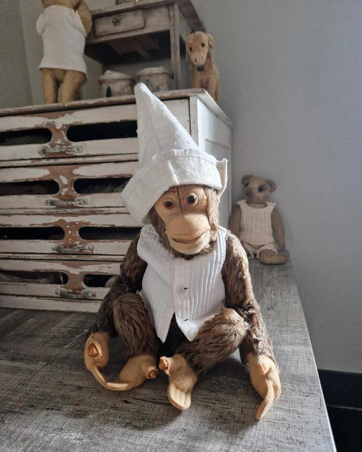 Antieke steiff aap, Antiek en Kunst, Antiek | Speelgoed, Ophalen of Verzenden