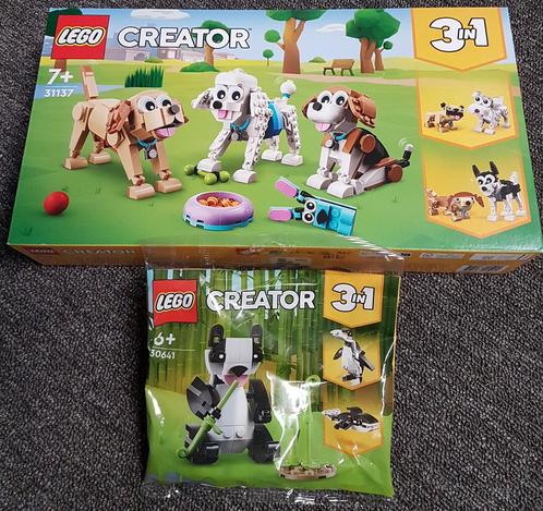 Nieuw LEGO Creator Schattige Honden 31137 + 30641 Panda, Kinderen en Baby's, Speelgoed | Duplo en Lego, Nieuw, Ophalen