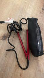 Reis mini stijltang met tassje, Sieraden, Tassen en Uiterlijk, Uiterlijk | Haarverzorging, Ophalen of Verzenden, Zo goed als nieuw