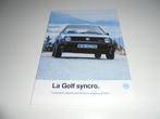 brochure Volkswagen Golf Syncro  1986, Ophalen of Verzenden, Nieuw, Overige merken