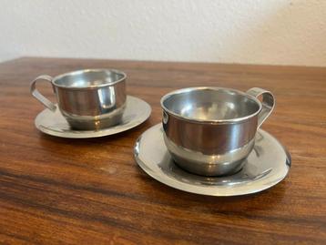 RVS espressokopjes Italiaans dubbelwandig beschikbaar voor biedingen