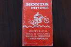 Honda CR125R 1983 1984 motorcycle owner's manual CR 125 R, Motoren, Ophalen of Verzenden, Honda
