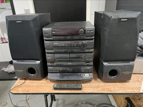 Sony stereotoren met krachtige Super Woofer speakers, Audio, Tv en Foto, Stereo-sets, Zo goed als nieuw, Cassettedeck, Cd-speler