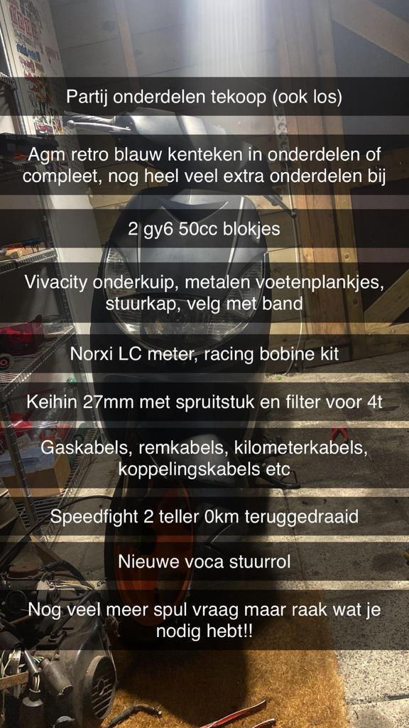 Partij onderdelen, Fietsen en Brommers, Brommeronderdelen | Scooters, Nieuw, Overige merken, Ophalen of Verzenden