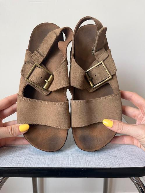 Suède ZARA sandalen, maat 36. Boho bohemian ibiza natural, Kleding | Dames, Schoenen, Gedragen, Sandalen of Muiltjes, Bruin, Verzenden