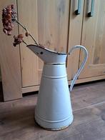 Brocante emaille witte water kan hoogte 38 cm, Ophalen of Verzenden