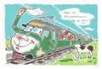 979223 Met de kindertrein op reis NS Hondekop 1960 Gelopen, Verzamelen, Ophalen of Verzenden, 1960 tot 1980, Gelopen