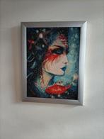 Vrouw en vis schilderij, Minder dan 50 cm, Nieuw, Ophalen of Verzenden, Schilderij