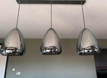 Hanglamp - 3 smokey glazen beschikbaar voor biedingen