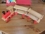 Houten vintage stoomtrein trein, Gebruikt, Ophalen of Verzenden, Duw- of Trekspeelgoed