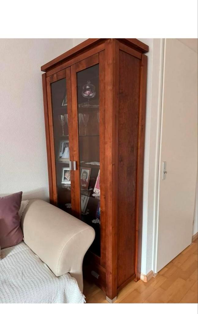 Kersenhouten vitrinekast van Eijerkamp Zutphen, Huis en Inrichting, Kasten | Vitrinekasten, Zo goed als nieuw, 200 cm of meer