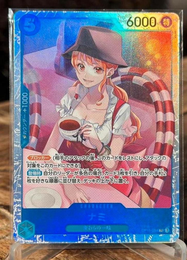 One Piece - Nami (OP11-054) A fist of divine speed JP, Hobby en Vrije tijd, Verzamelkaartspellen | Overige, Zo goed als nieuw