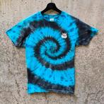 Blauw - zwart spiral tie dye met ragdoll kat t-shirt maat S, Blauw, Nieuw, Ophalen of Verzenden, Spiral Creaties