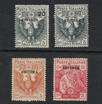 1916 ERITREA serie-Rode Kruis-Italiaanse kolonie beschikbaar voor biedingen
