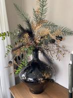 Prachtige Vaas met Opmaak, Huis en Inrichting, Ophalen, Zwart, 75 cm of meer, Glas