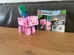 Lego Minecraft 21157 Bigfig varken met babyzombie, Ophalen of Verzenden, Zo goed als nieuw, Complete set, Lego