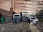 Te koop set bloembakken, Ophalen, Nieuw, Hout, Minder dan 60 cm