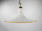 Italiaans vintage hanglamp met swirl heksenhoed, Glas, Gebruikt, Ophalen of Verzenden