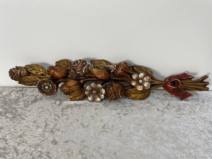 Antiek Muurornament Bloementak, Antiek en Kunst, Curiosa en Brocante, Ophalen of Verzenden