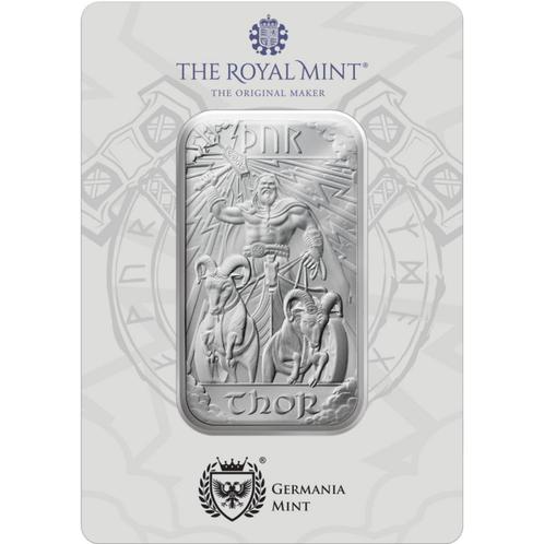 1oz Silver, Norse God Thor, 1 ounce zilveren baar, Postzegels en Munten, Edelmetalen en Baren, Zilver, Verzenden