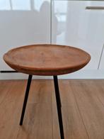 Bijzettafel hout, Minder dan 55 cm, Gebruikt, Rond, Industrieel