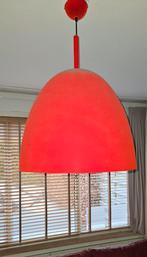 Rode Designer Hanglamp met fluweelzachte afwerking, Huis en Inrichting, Lampen | Hanglampen, Ophalen, Stof, Gebruikt, 50 tot 75 cm