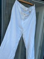 Broek, wijd, high waste, linnen, wit, Kleding | Dames, Grote Maten, Ophalen of Verzenden, Zo goed als nieuw, Wit, Broek of Spijkerbroek