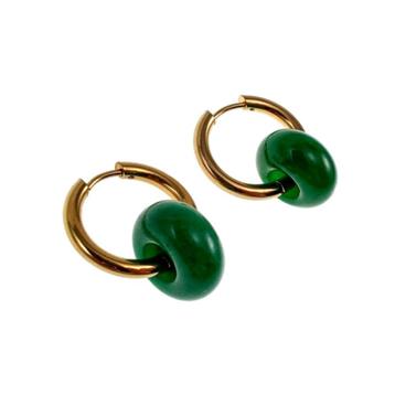 19x 2,5mm Oorringen met Taiwan Jade-Steen Verguld RVS Dames beschikbaar voor biedingen