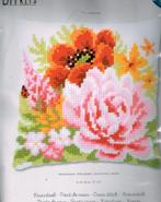 Cado vervaco borduurpakket kleurige bloemen  roze, Ophalen of Verzenden, Nieuw, Handborduren, Borduurpakket