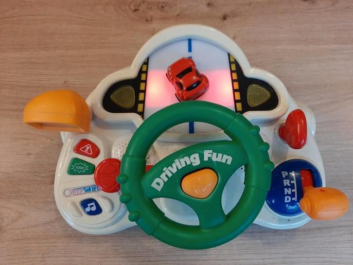 AvD 1241 stuurtje met geluid werkend, Kinderen en Baby's, Speelgoed | Babyspeelgoed, Gebruikt, Auto, Met licht, Met geluid, Ophalen of Verzenden