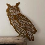 Cortenstalen wanddecoratie 'Uil - Oehoe -owl', Nieuw, Ophalen of Verzenden