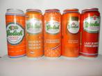 5 Grolsch pilsener ORANJE Bier blikjes (50cl)  leeg !!, Verzamelen, Ophalen of Verzenden, Gebruikt, Overige typen, Grolsch