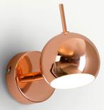 2x Koperen Wandlamp Verstelbaar - ZGAN Incl. Lamp, Ophalen of Verzenden, Zo goed als nieuw, Metaal