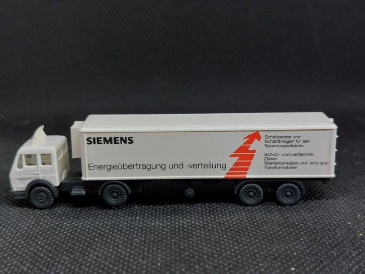 Wiking 095201 - Mercedes NG met 'Siemens' oplegger (14573), Hobby en Vrije tijd, Modeltreinen | N-Spoor, Gebruikt, Overige typen