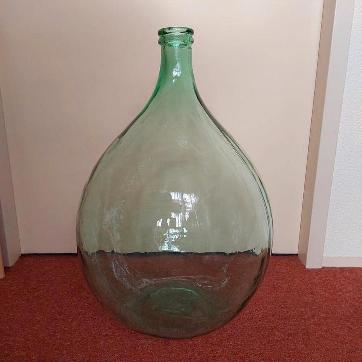 Grote Gistfles Glas Groen, Huis en Inrichting, Woonaccessoires | Vazen, Zo goed als nieuw, Groen, 50 tot 75 cm, Glas, Ophalen