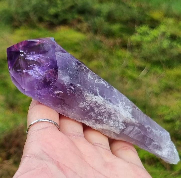 Amethist punt, Verzamelen, Mineralen en Fossielen, Mineraal, Ophalen of Verzenden