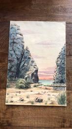 Oude aquarel, Ophalen of Verzenden