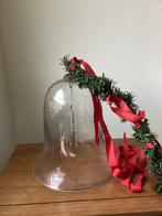 Grote glazen kerstklok zgan 24 cm geslepen glas klepel, Ophalen of Verzenden, Zo goed als nieuw