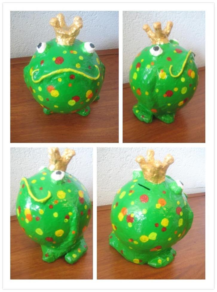 Spaarpot Kikker koning, Verzamelen, Spaarpotten, Nieuw, Dier, Steen, Aardewerk of Keramiek, Ophalen