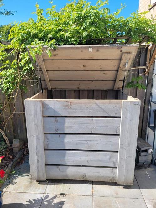 Container box voor 2 containers, Tuin en Terras, Bergingen en Tuinkasten, Gebruikt, Containerberging, Hout, Ophalen
