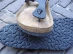 GRATIS VERZENDEN ZWARTE LEREN GIZEH BIRKENSTOCKS MT 43, Slippers, Verzenden, Zwart, Zo goed als nieuw