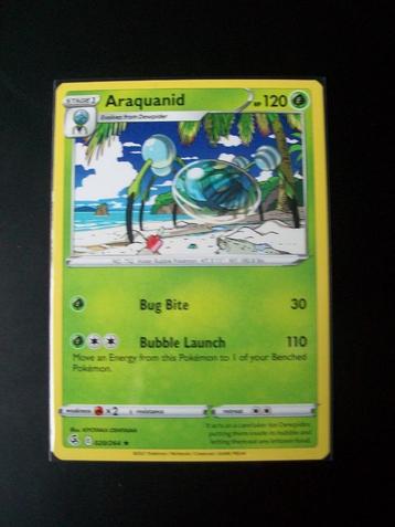 6334: Nieuwe Pokemon Kaart ARAQUANID HP 120 (020/264)  2021