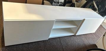 Witte IKEA Besta TV Meubel - afbeelding 1