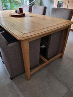 Massief (licht) eiken houten tafel, Huis en Inrichting, Tafels | Eettafels, Eikenhout, 200 cm of meer, Zo goed als nieuw, Vijf personen of meer